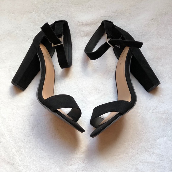 torrid Shoes - Torrid Black Two Strapped Tapered Heels